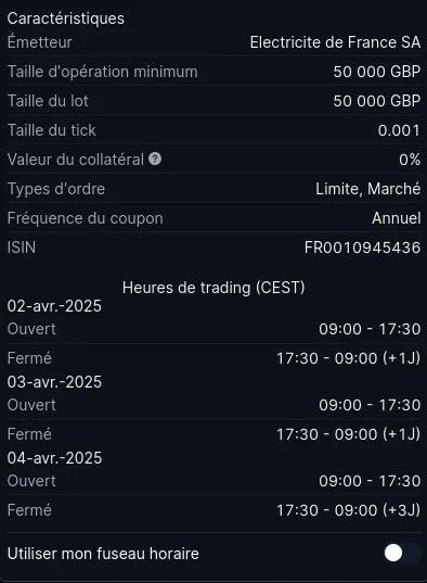 Fiche de passage d'ordres